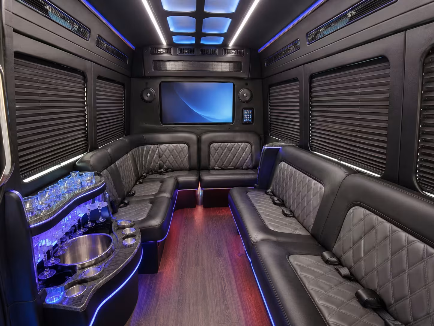 omaha charter bus interior