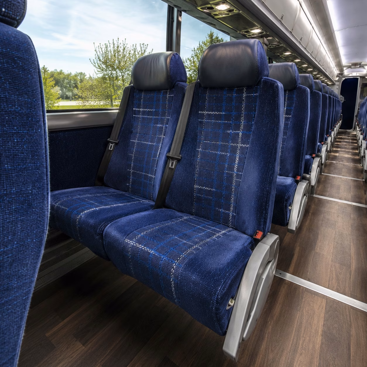 omaha charter bus rental interior