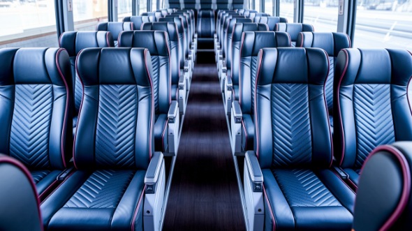 omaha 50 passenger charter bus inside