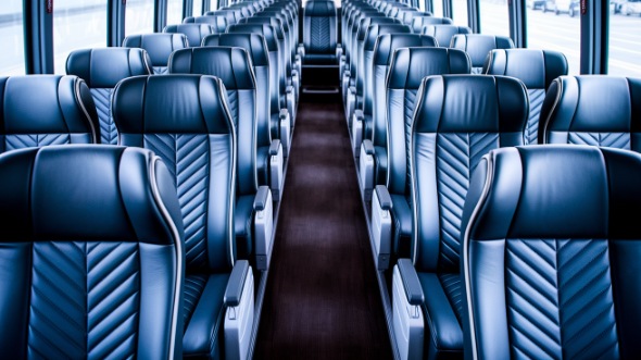 omaha 54 passenger charter bus inside