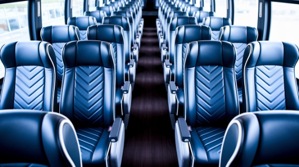 omaha 55 passenger charter bus inside